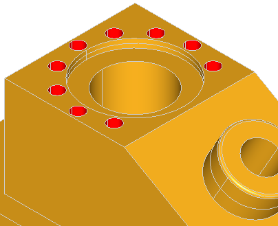 Removing the cylindrical holes